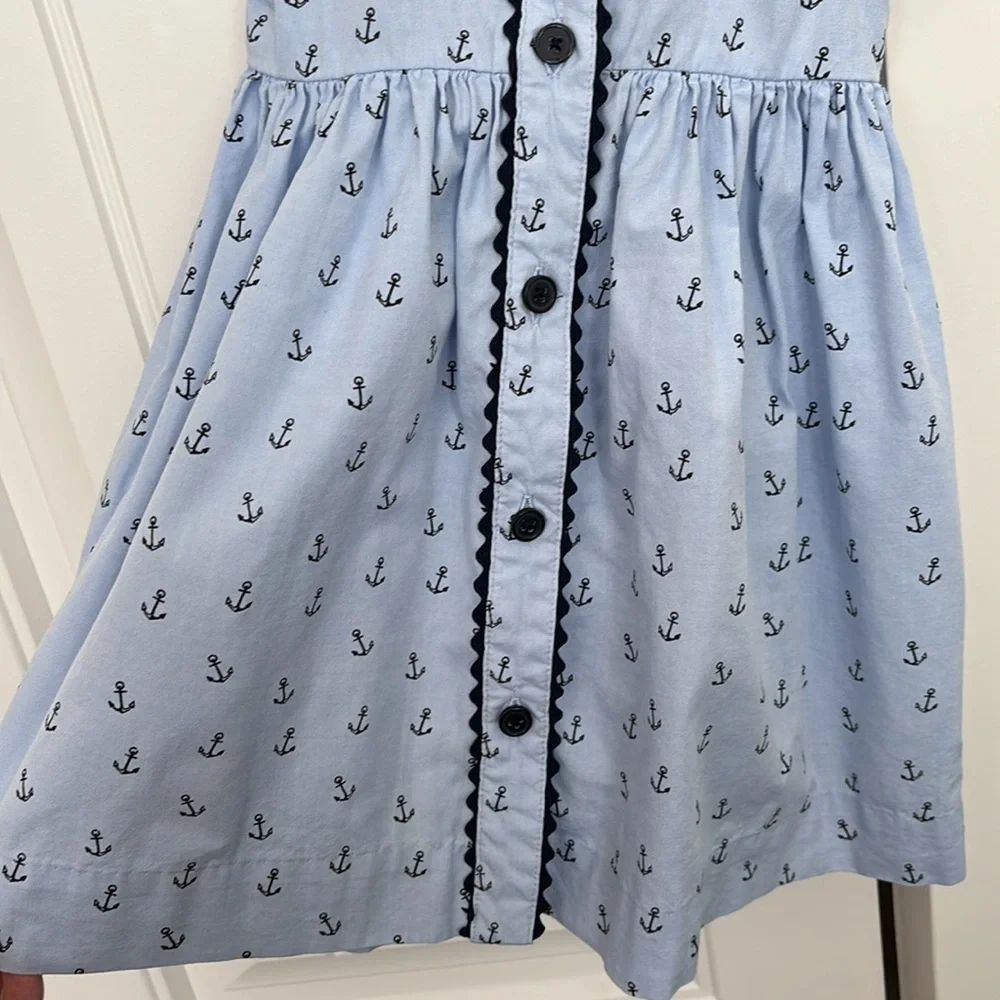 Rachel Riley Anchor Button Front Dress